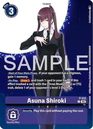 Asuna Shiroki (Hacker's Slumber Box Promotion Pack) — Digimon Promotion Cards