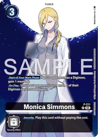 Monica Simmons (Hacker's Slumber Box Promotion Pack) — Digimon Promotion Cards