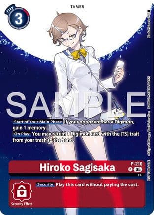 Hiroko Sagisaka (Hacker's Slumber Box Promotion Pack) — Digimon Promotion Cards