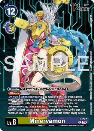Minervamon (Hacker's Slumber Box Promotion Pack) — Digimon Promotion Cards