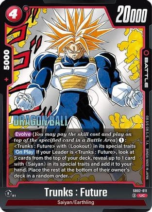Trunks : Future - SB02-011 — Manga Booster 02
