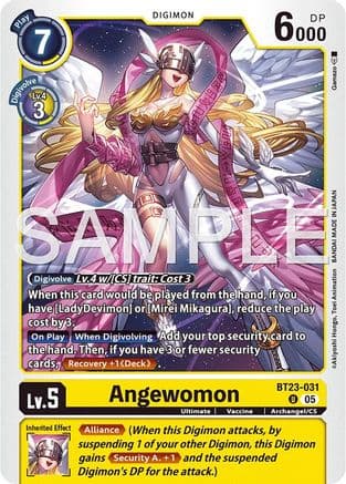 Angewomon — Hackers' Slumber Digimon Card Game card by Gamazo