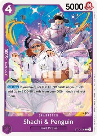 Shachi & Penguin (Tournament Pack 2025 Vol. 4) — One Piece Promotion Cards