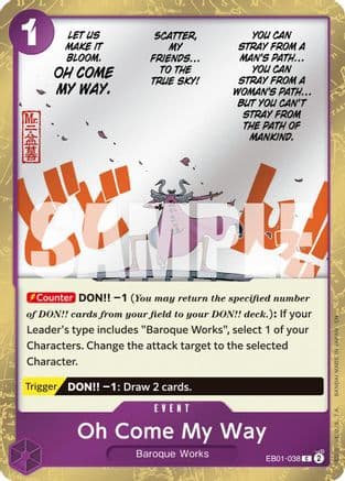 Oh Come My Way (Pirate Foil) — Premium Booster -The Best- Vol. 2