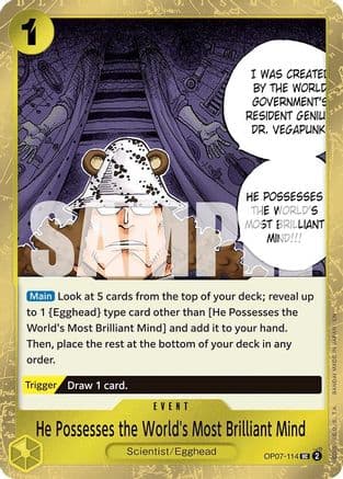 He Possesses the World's Most Brilliant Mind (Pirate Foil) — Premium Booster -The Best- Vol. 2