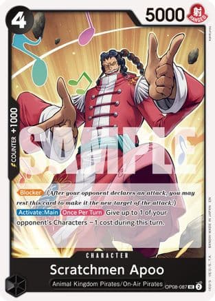 Scratchmen Apoo - OP08-087 (Reprint) — Premium Booster -The Best- Vol. 2
