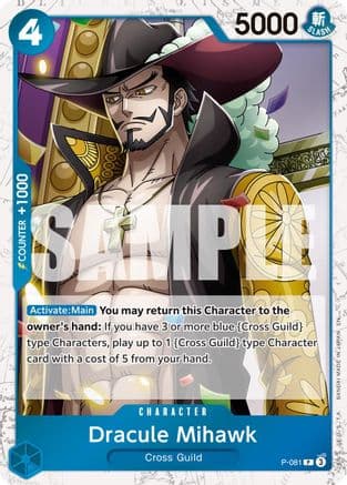 Dracule Mihawk - P-081 (Pirate Foil) — Premium Booster -The Best- Vol. 2