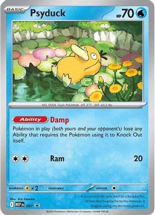 Psyduck - 007 — ME: Mega Evolution Promo Pokémon TCG card by Jiro Sasumo