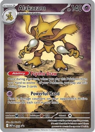 Alakazam - 009 — ME: Mega Evolution Promo Pokémon TCG card by Aya Kusube