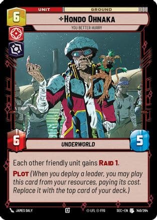 Hondo Ohnaka - You Better Hurry — Secrets of Power Star Wars: Unlimited card by James Daly