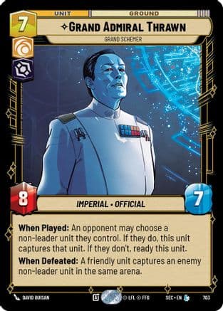 Grand Admiral Thrawn - Grand Schemer — Secrets of Power Star Wars: Unlimited card by David Buisan