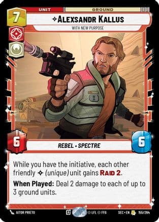 Alexsandr Kallus - With New Purpose — Secrets of Power Star Wars: Unlimited card by Aitor Prieto