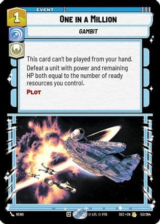 One in a Million — Secrets of Power Star Wars: Unlimited card by Reno