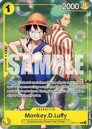 Monkey.D.Luffy (Learn Together Deck Set - Set Sail Event) — One Piece Promotion Cards