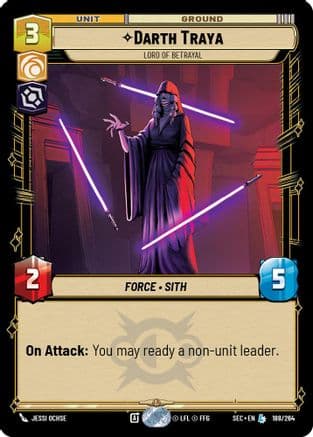 Darth Traya - Lord of Betrayal — Secrets of Power Star Wars: Unlimited card by Jessi Ochse