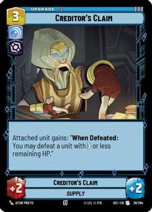 Creditor's Claim — Secrets of Power Star Wars: Unlimited card by Aitor Prieto