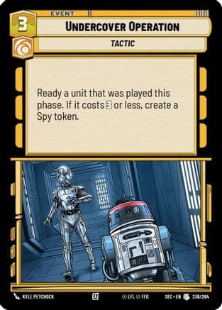 Undercover Operation — Secrets of Power Star Wars: Unlimited card by Kyle Petchock