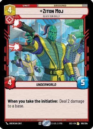 Ziton Moj - Black Sun Bully — Secrets of Power Star Wars: Unlimited card by Omercan Cirit