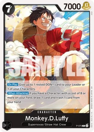Monkey.D.Luffy - P-075 (Pirate Foil) — Premium Booster -The Best- Vol. 2