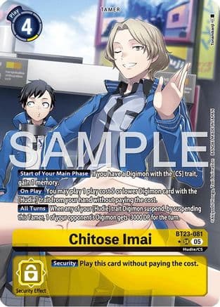 Chitose Imai (Alternate Art) — Hackers' Slumber Digimon Card Game card by Akiyoshi Itou, Bandai