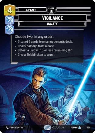 Vigilance (131) — Sector and Regional Promos: Season 1 Star Wars: Unlimited card by Vincent Dutrait