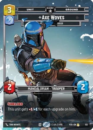 Axe Woves - Accomplished Warrior (132) — Sector and Regional Promos: Season 1 Star Wars: Unlimited card by TONI INFANTE