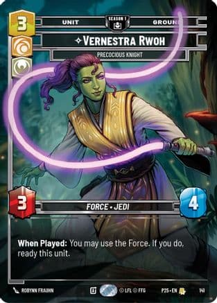 Vernestra Rwoh - Precocious Knight (141) — Sector and Regional Promos: Season 1