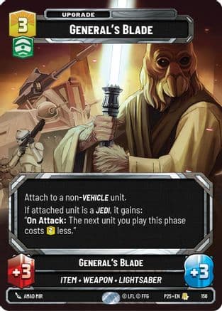 General's Blade — Sector and Regional Promos: Season 1 Star Wars: Unlimited card by Amad Mir