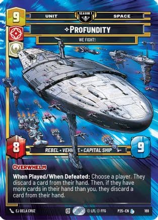 Profundity - We Fight! (169) — Sector and Regional Promos: Season 1 Star Wars: Unlimited card by EJ Dela Cruz