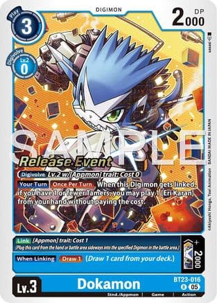 Dokamon — Hackers' Slumber Release Event Cards Digimon Card Game card by Akiyoshi Honga, Toei Animation