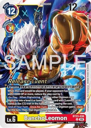 BanchoLeomon — Hackers' Slumber Release Event Cards Digimon Card Game card by Hisashi Fujiwara