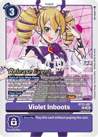 Violet Inboots — Hackers' Slumber Release Event Cards