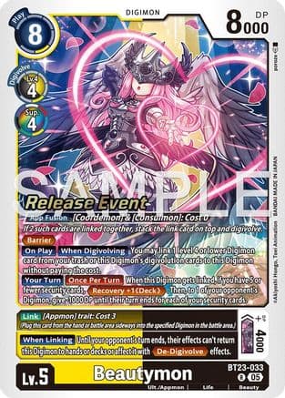 Beautymon — Hackers' Slumber Release Event Cards Digimon Card Game card by Akiyoshi Hongo, Toei Animation