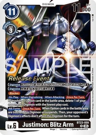 Justimon: Blitz Arm — Hackers' Slumber Release Event Cards