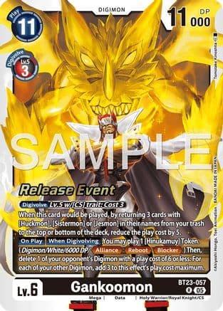 Gankoomon — Hackers' Slumber Release Event Cards Digimon Card Game card by Tomotake Kinoshita