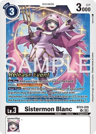 Sistermon Blanc — Hackers' Slumber Release Event Cards