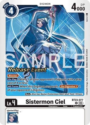 Sistermon Ciel — Hackers' Slumber Release Event Cards