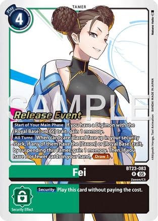 Fei — Hackers' Slumber Release Event Cards Digimon Card Game card by Nakano Haiko