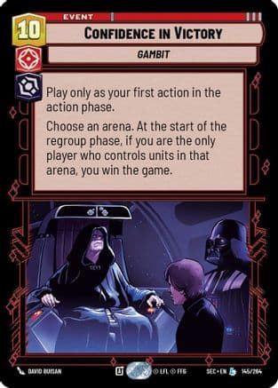 Confidence in Victory — Secrets of Power Star Wars: Unlimited card by David Buisan
