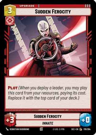 Sudden Ferocity — Secrets of Power Star Wars: Unlimited card by Sebastián Guidobono