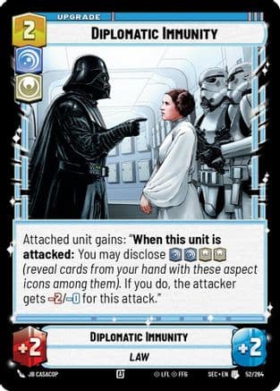 Diplomatic Immunity — Secrets of Power Star Wars: Unlimited card by JB Casacop