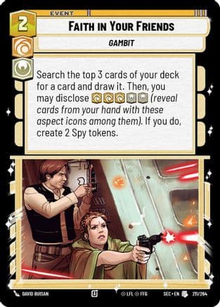 Faith in Your Friends — Secrets of Power Star Wars: Unlimited card by David Buisan