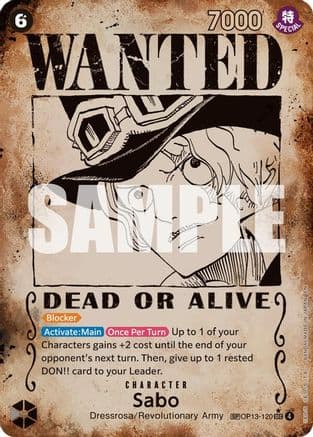 Sabo (120) (Wanted Poster) — Carrying On His Will