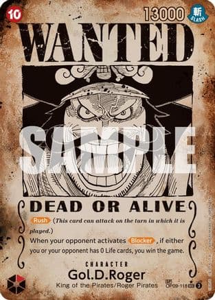 Gol.D.Roger - OP09-118 (SP) (Wanted Poster) — Carrying On His Will