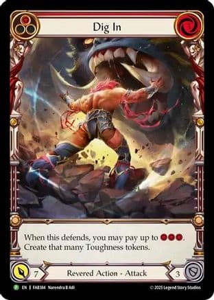 Dig In (Red) - FAB384 — Flesh and Blood: Promo Cards