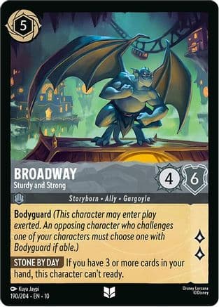 Broadway - Sturdy and Strong — Whispers in the Well Disney Lorcana card by Kuya Jaypi