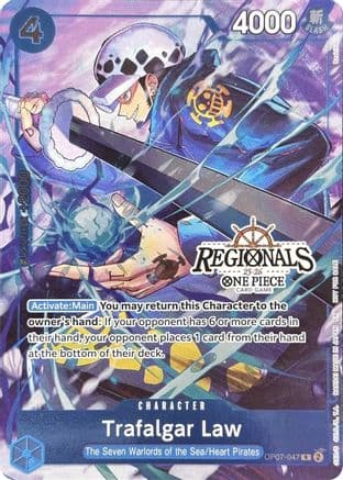 Trafalgar Law (CS 25-26 Regionals Textured Chase Promo) — One Piece Promotion Cards