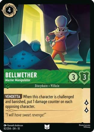 Bellwether - Master Manipulator — Whispers in the Well Disney Lorcana card by Kenneth Anderson