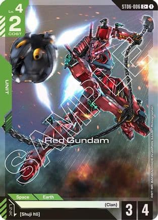 Red Gundam (C+) — Starter Deck 06: Clan Unity Gundam Card Game card by Robographer