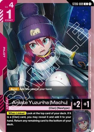 Amate Yuzuriha (Machu) — Starter Deck 06: Clan Unity Gundam Card Game card by Nakano Haito